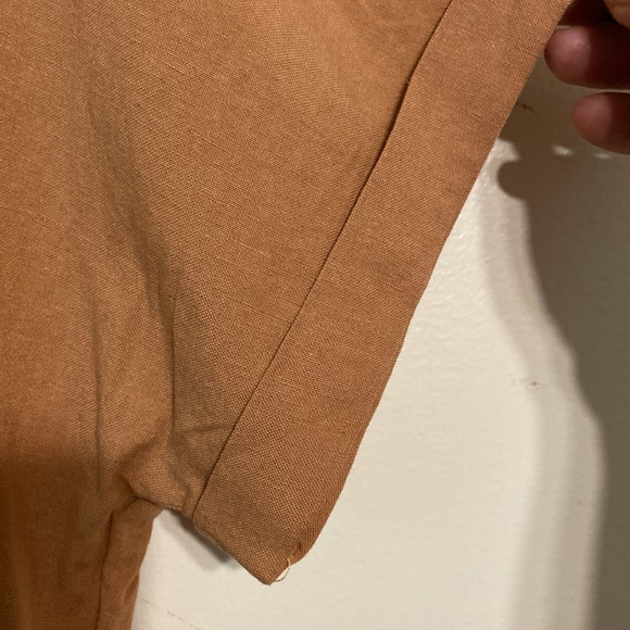 NWT Everly Peach Tan Linen Blend Tunic Top or Mini Dress size Medium - Picture 4 of 11